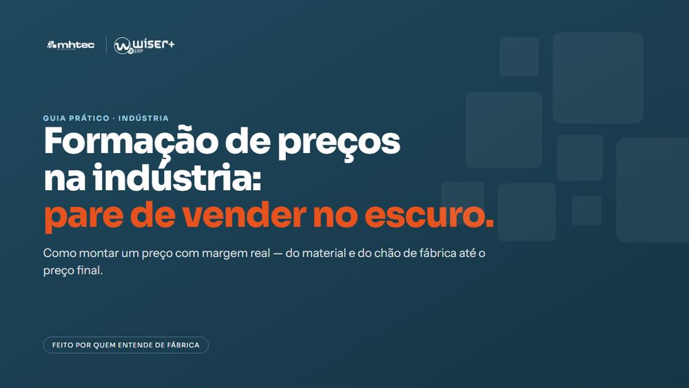 Capa do eBook Formação de Preços na Indústria — MHTEC Wiser+ ERP